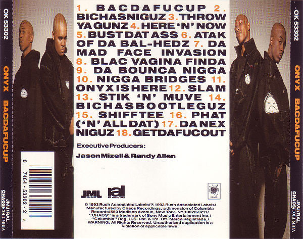 Onyx : Bacdafucup (CD, Album, Pit)