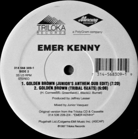 Emer Kenny : Golden Brown (The Junior Vasquez Remixes) (12")