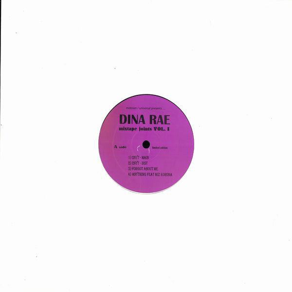 Dina Rae : Mixtape Joints Vol. 1 (12", Ltd)