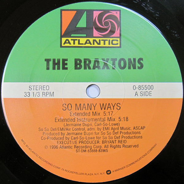 The Braxtons : So Many Ways (12")