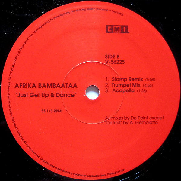 Afrika Bambaataa : Just Get Up And Dance (12", Maxi)