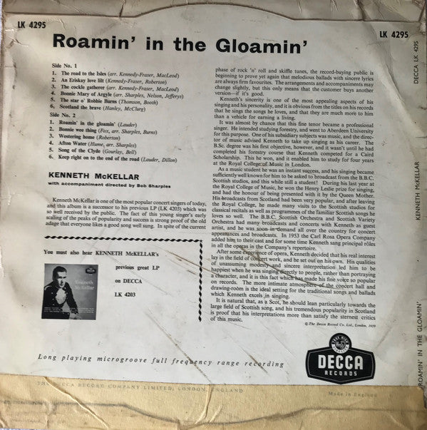 Kenneth McKellar : Roamin' In The Gloamin' (LP, Mono)