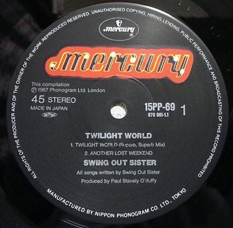 Swing Out Sister : Twilight World (12", Maxi)