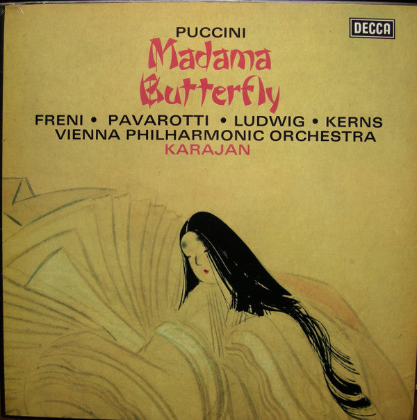 Giacomo Puccini - Mirella Freni, Luciano Pavarotti, Christa Ludwig, Robert Kerns, Wiener Philharmoniker, Herbert von Karajan : Madama Butterfly (3xLP, Album + Box)