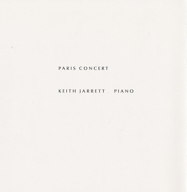 Keith Jarrett : Paris Concert (CD, Album)