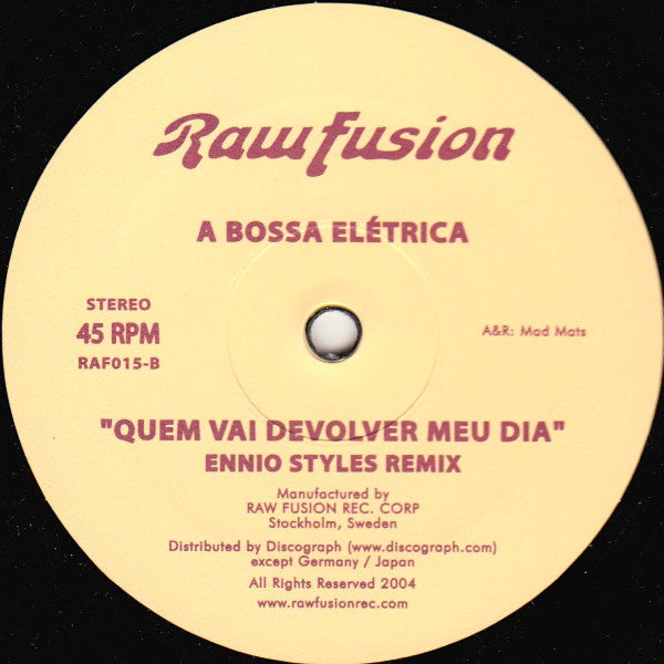 A Bossa Elétrica : Skindo Lele / Quem Vai Devolver Meu Dia (12")