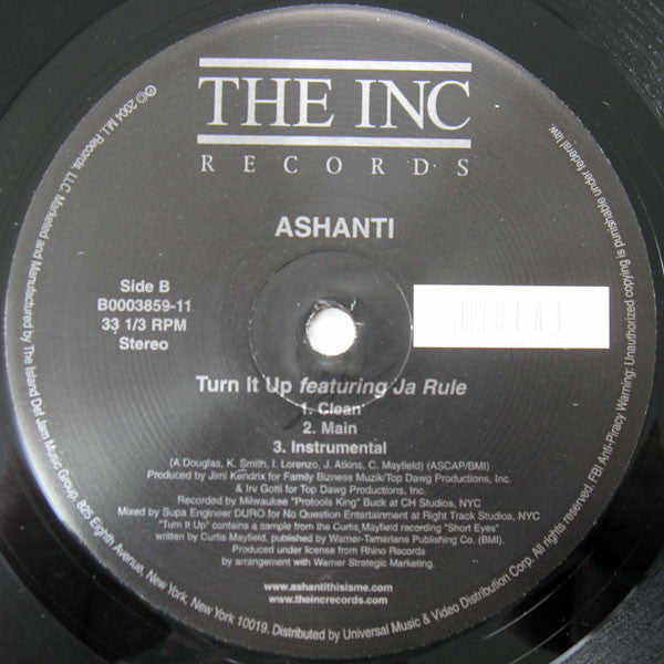 Ashanti : Only U / Turn It Up (12")