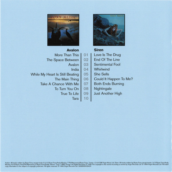 Roxy Music : Avalon / Siren (HDCD, Album, RE, RM + HDCD, Album, RE, RM + Comp)