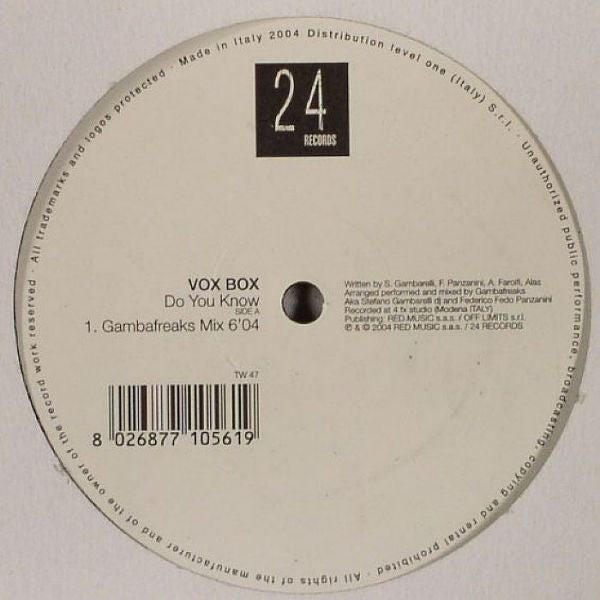 Vox Box : Do You Know (12")