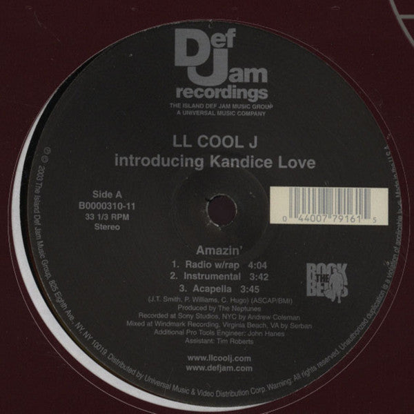 LL Cool J Introducing Kandice Love : Amazin' (12")