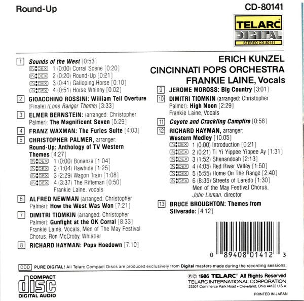 Erich Kunzel, Cincinnati Pops Orchestra, Frankie Laine : Round-Up (CD, Album)