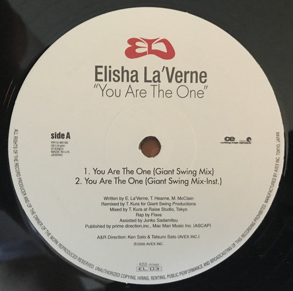 Elisha La'Verne : You Are The One (R&B Mixes) (12")