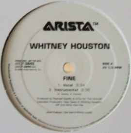 Whitney Houston : Fine (12", Promo)