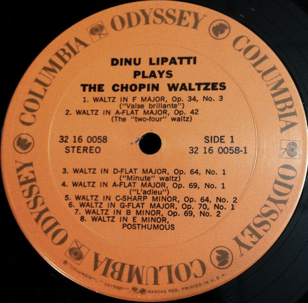 Dinu Lipatti, Frédéric Chopin : Dinu Lipatti Plays The Chopin Waltzes (LP)