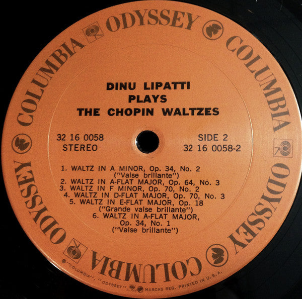 Dinu Lipatti, Frédéric Chopin : Dinu Lipatti Plays The Chopin Waltzes (LP)