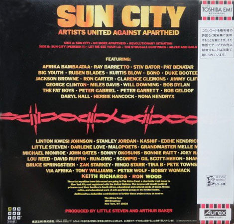 Artists United Against Apartheid : Sun City (LP, Album)