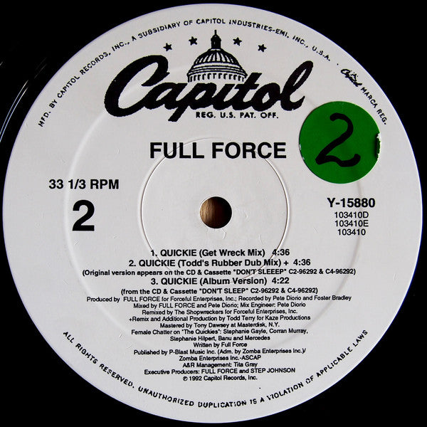 Full Force : Quickie (12")