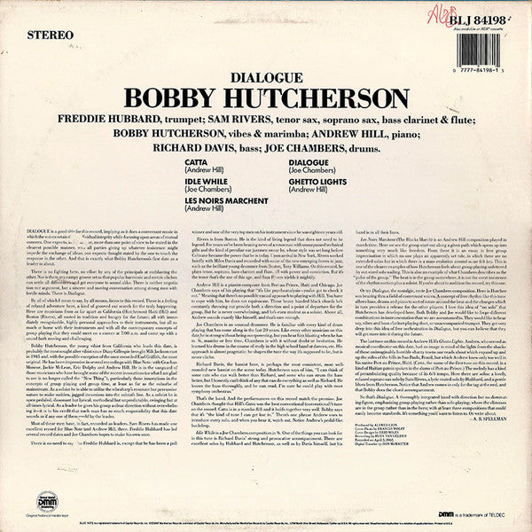 Bobby Hutcherson : Dialogue (LP, Album, RE, DMM)