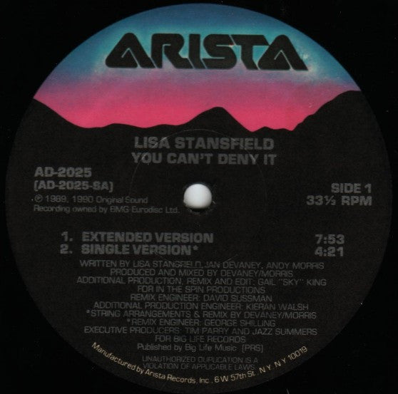 Lisa Stansfield : You Can't Deny It (12", EMW)