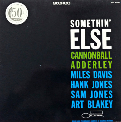 Cannonball Adderley, Miles Davis, Hank Jones, Sam Jones, Art Blakey : Somethin' Else (LP, Album, RE, DMM)