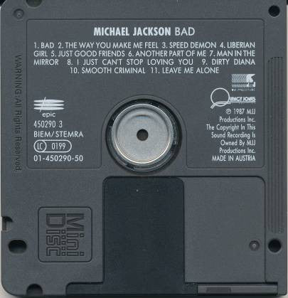 Michael Jackson : Bad (MD, Album, RE)