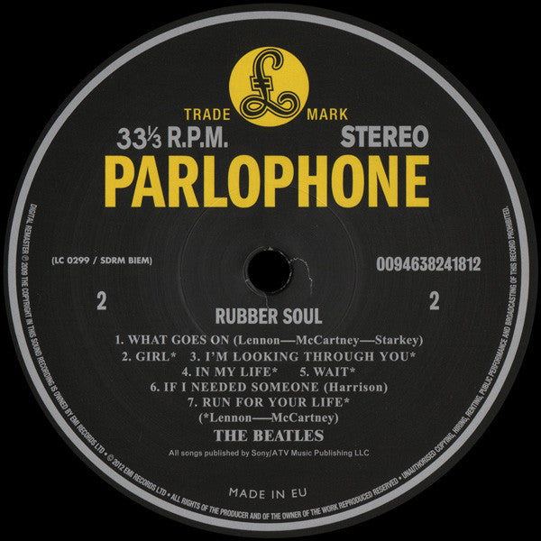 The Beatles : Rubber Soul (LP, Album, RE, RM, 180)