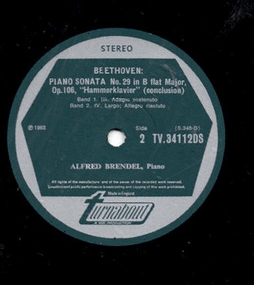 Ludwig Van Beethoven, Alfred Brendel : Piano Sonata No. 29 In B Flat Major, Op.106 "Hammerklavier" (LP)