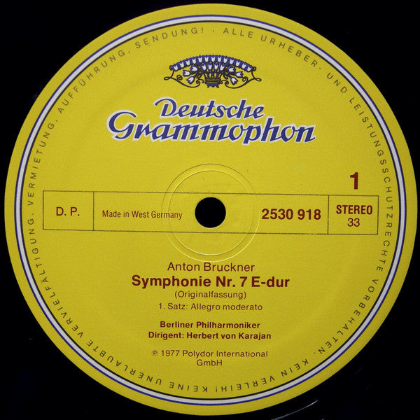 Anton Bruckner, Richard Wagner, Herbert Von Karajan, Berliner Philharmoniker : Symphonie Nr. 7 / Siegfried-Idyll (2xLP + Box)