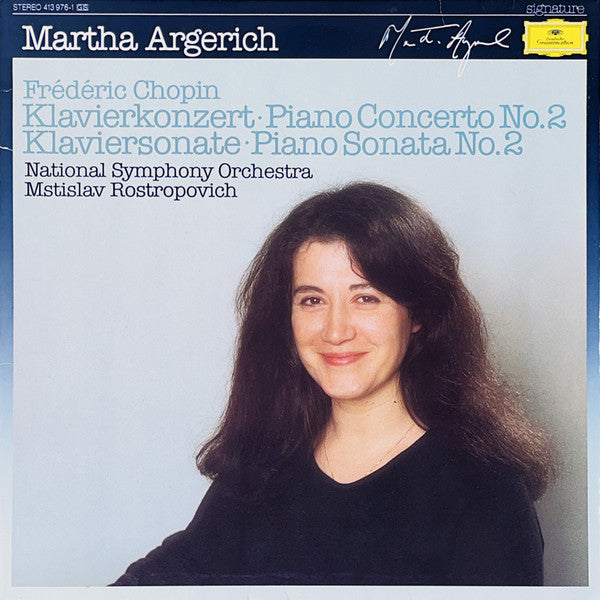 Frédéric Chopin - Martha Argerich, National Symphony Orchestra, Mstislav Rostropovich : Klavierkonzert • Piano Concerto No. 2 Klaviersonate • Piano Sonata No. 2 (LP, Comp, RE)