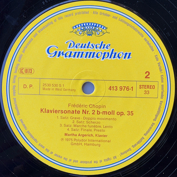 Frédéric Chopin - Martha Argerich, National Symphony Orchestra, Mstislav Rostropovich : Klavierkonzert • Piano Concerto No. 2 Klaviersonate • Piano Sonata No. 2 (LP, Comp, RE)