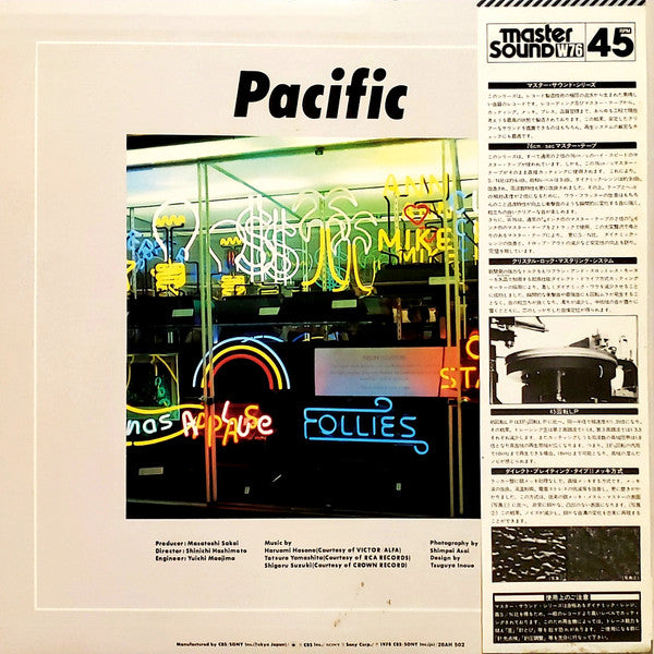 Haruomi Hosono, Shigeru Suzuki, Tatsuro Yamashita : Pacific (LP, Album)