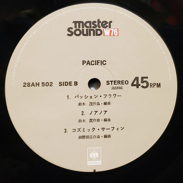 Haruomi Hosono, Shigeru Suzuki, Tatsuro Yamashita : Pacific (LP, Album)