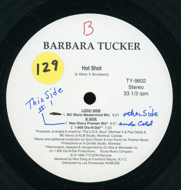 Barbara Tucker : Hot Shot (12")