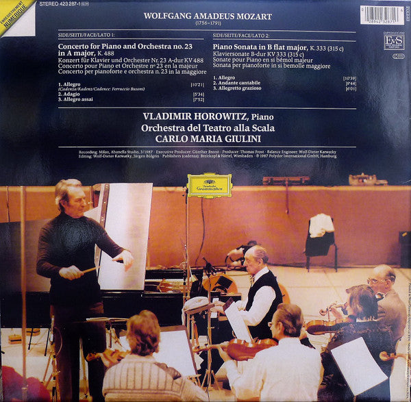 Vladimir Horowitz, Wolfgang Amadeus Mozart, Orchestra Del Teatro Alla Scala, Carlo Maria Giulini : Horowitz Plays Mozart (Piano Concerto No. 23 K. 488 • Piano Sonata K. 333) (LP)