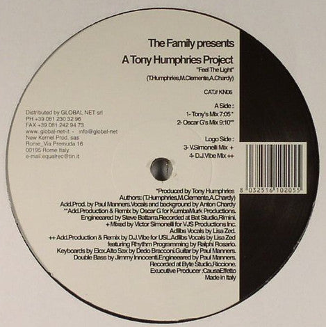 The Family (40) Presents A Tony Humphries Project : Feel The Light (12")