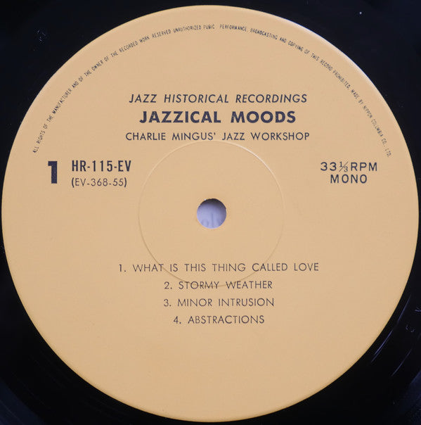 Charles Mingus Jazz Workshop : Jazzical Moods (LP, Comp, Mono, RE)