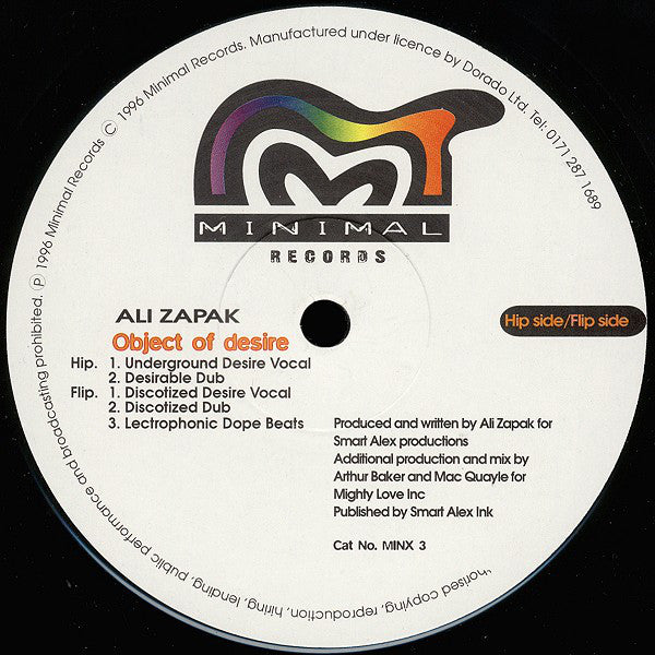 Ali Zapak : Object Of Desire (12")