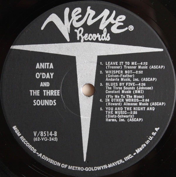 Anita O'Day And The Three Sounds : Anita O'Day & The Three Sounds (LP, Album, Mono)