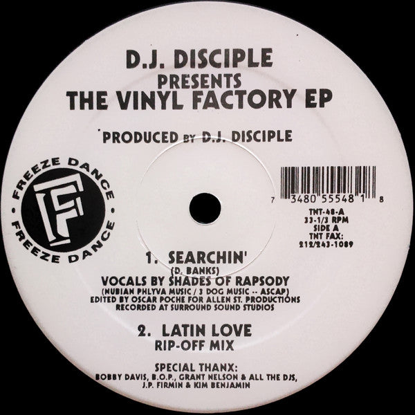 DJ Disciple : The Vinyl Factory EP (12", EP)