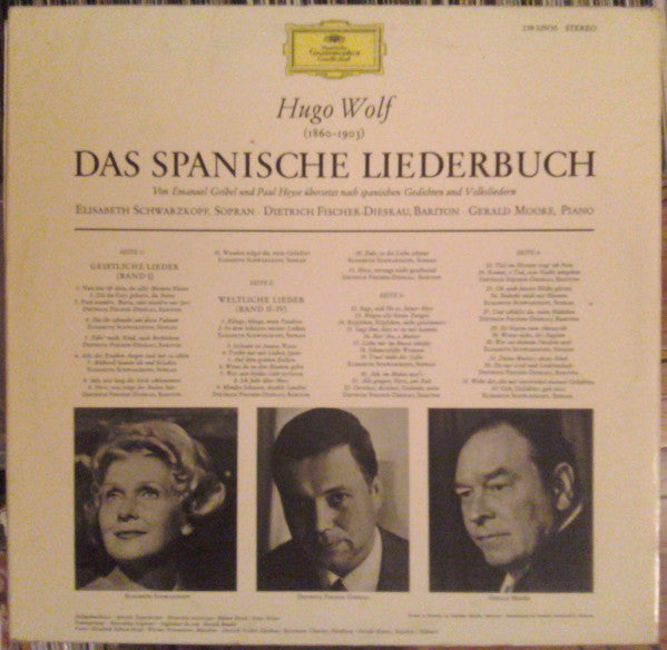 Hugo Wolf - Elisabeth Schwarzkopf · Dietrich Fischer-Dieskau, Gerald Moore : Das Spanische Liederbuch (2xLP)