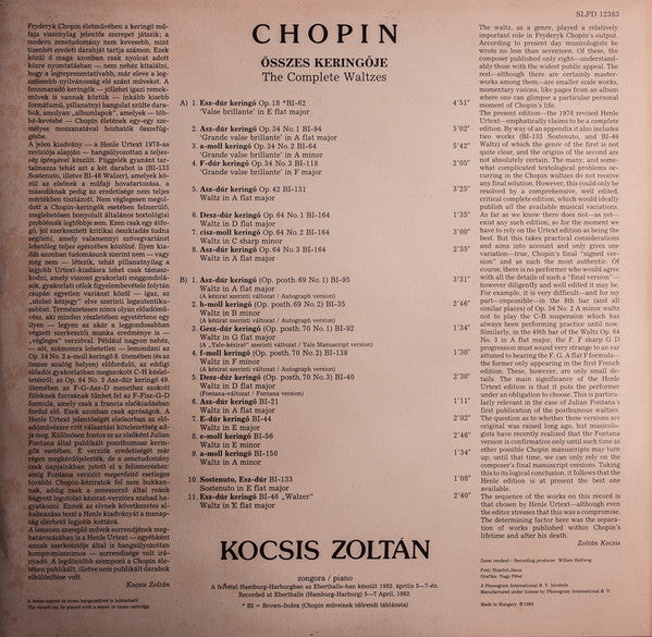 Frédéric Chopin - Zoltán Kocsis : Összes Keringője = The Complete Waltzes (LP)