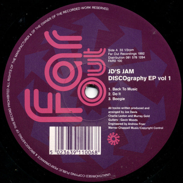 JD's Jam : DISCOgraphy EP Vol. 1 (12", EP)