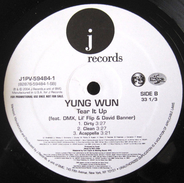 Yung Wun : Tear It Up (12", Promo)