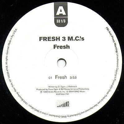 Fresh 3 MC's : Fresh (12")