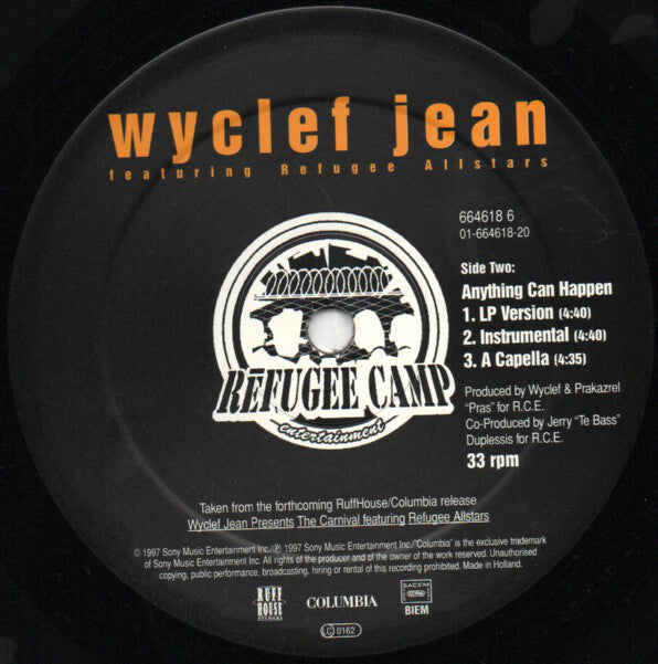 Wyclef Jean Featuring Refugee Camp All Stars : We Trying To Stay Alive (12", Maxi)