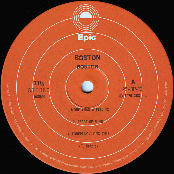 Boston : Boston (LP, Album, RE)