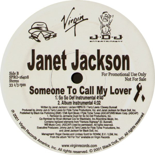 Janet Jackson : Someone To Call My Lover (12", Promo)