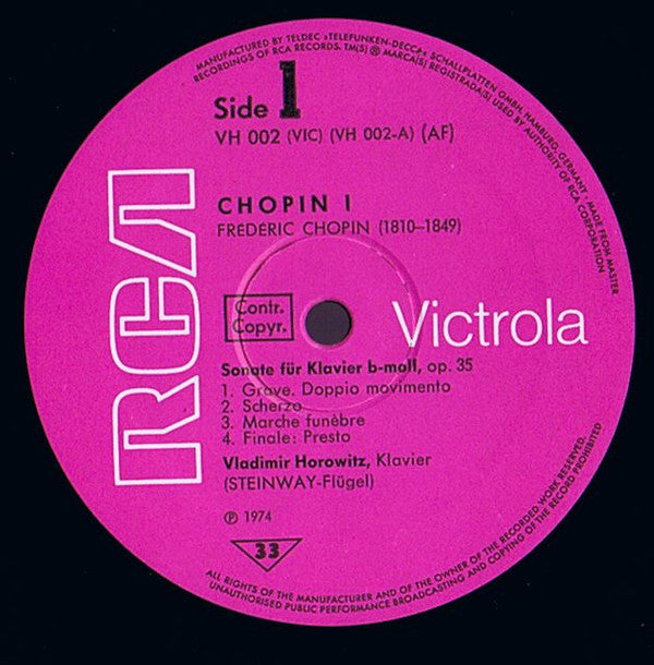 Vladimir Horowitz, Frédéric Chopin : Chopin I (LP, Comp)