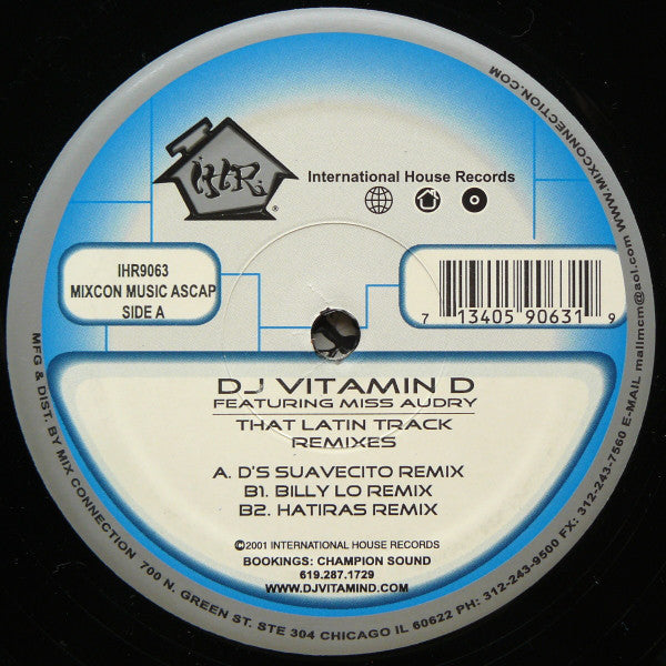 DJ Vitamin D Featuring Miss Audry : That Latin Track  (Remixes) (2x12")