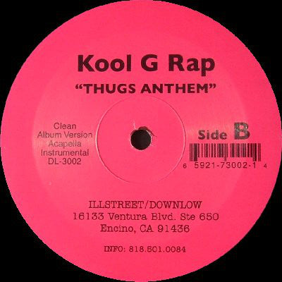 Kool G Rap : Can't Stop The Shine / Thugs Anthem (12")